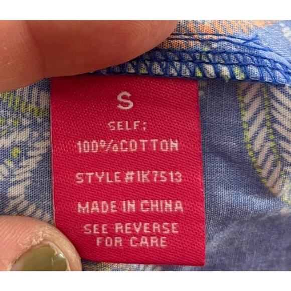 Flying Tomato Blue Floral Tiered Maxi Skirt Vacation Tropical Beach sz S Boho - Picture 5 of 6